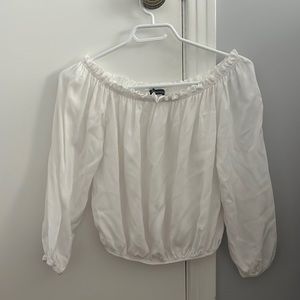 White Off the Shoulder Brandy Melville Top